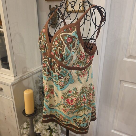 NICOLE MILLER Vtg Y2K Babydoll Boho Top Cottagecore Romantic Feminine Sz 12 - Picture 2 of 8